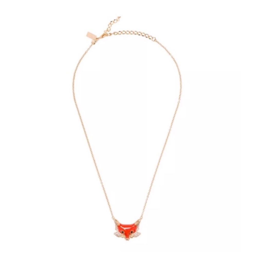 KATE SPADE • Into The Woods Orange Fox Necklace - Picture 4 of 5